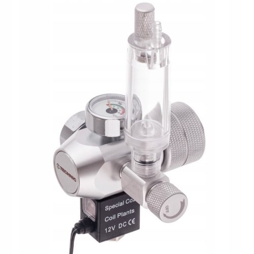 Reductor CO₂ pentru acvariu R104-BBL cu contor de bule și electrovalvă de 12 V