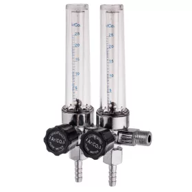   Rotametru Dublu Ar/CO₂ M14x1.5, Ieșire 7.5mm pentru Sudură & Acvariu