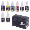 Set Vopsele Acrilice Aerograf 6 Culori cu Diluant și Curățitor