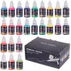 Set Vopsele Acrilice Aerograf, 24 Culori x 20ml, Uscare Rapidă