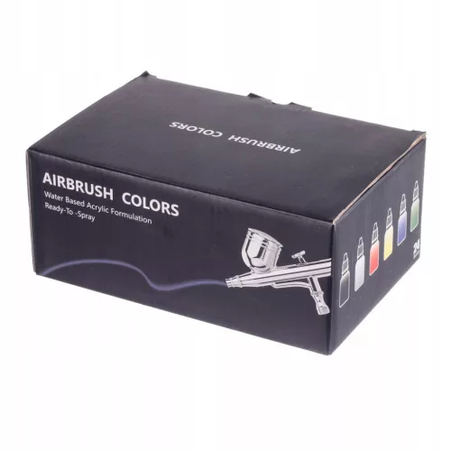 Set Vopsele Acrilice Aerograf, 24 Culori x 20ml, Uscare Rapidă