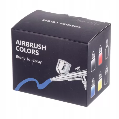Set Vopsele Acrilice Airbrush 4 Culori + Diluant & Curățitor