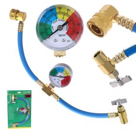 Furtun încărcare AC R134a cu manometru, port LP, 40 cm