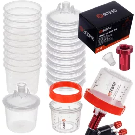   Sistem de amestecare vopsea PPS, 200ml, 10 bucăți + Adaptor M16x1.5