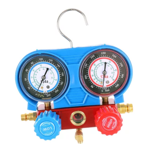 Kit Testare și Încărcare Climă R134a cu Manometru Dublu