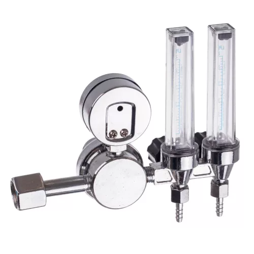 Reductor de presiune cu două rotametre pentru Argon și CO2, 2x25 l/min
