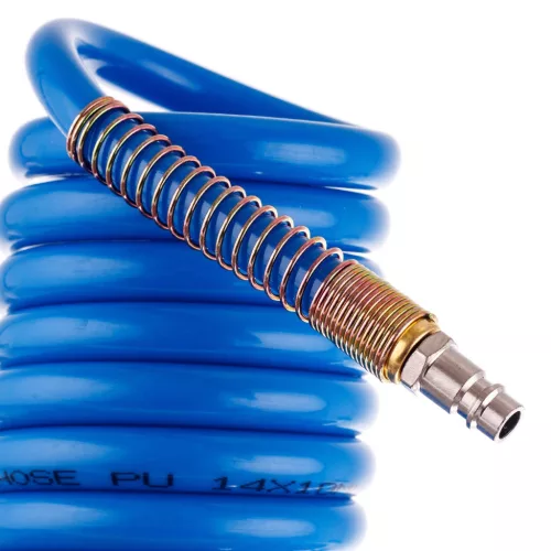 Furtun Spiralat Pneumatic Poliuretan 10mm x 5m pentru Compresor