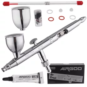   Set Aerograf Profesional AIRGOO PRIME cu Duze de 0.3mm și 0.5mm