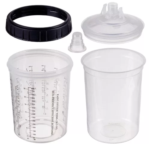 PPS Festékkeverő Pohár Készlet, 800ml, 125µm szűrővel (50+1 db)