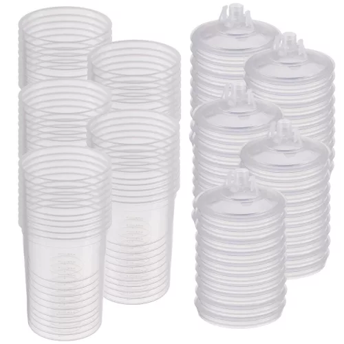 PPS Festékkeverő Pohár Készlet, 650ml, 190µm Szűrővel (50 db)