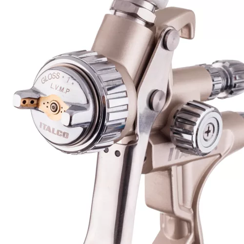 Pistol de vopsit ITALCO GLOSS X1 LVMP, duză 1.3 mm, rezervor 600 ml