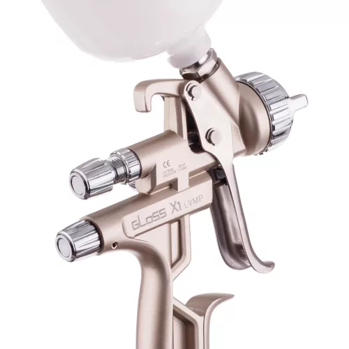 Pistol de vopsit ITALCO GLOSS X1 LVMP, duză 1.4 mm, rezervor 600 ml