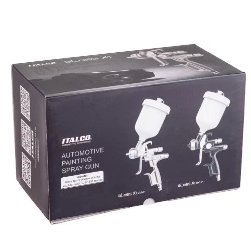 Pistol de vopsit ITALCO GLOSS X1 LVMP, duză 1.4 mm, rezervor 600 ml