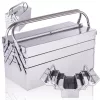 Cutie de Scule Metalică din Inox, 5 Compartimente, 42 cm