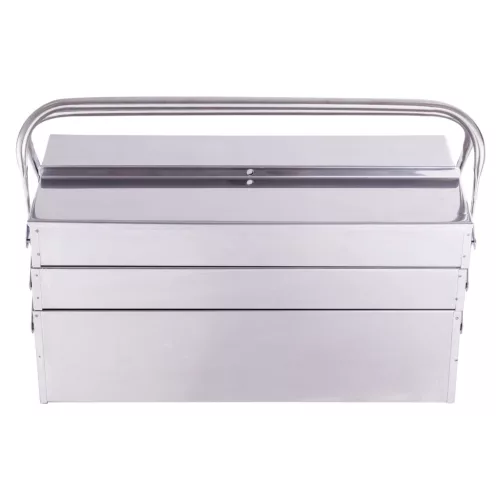 Cutie de Scule Metalică din Inox, 5 Compartimente, 42 cm