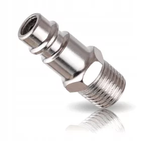   Conector rapid pneumatic nichelat, mufă tată 1/4" cu filet exterior