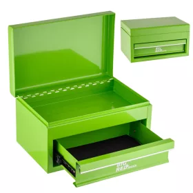 BIG RED Cutie Scule Metalică cu Sertar, 26x14x17 cm, Verde
