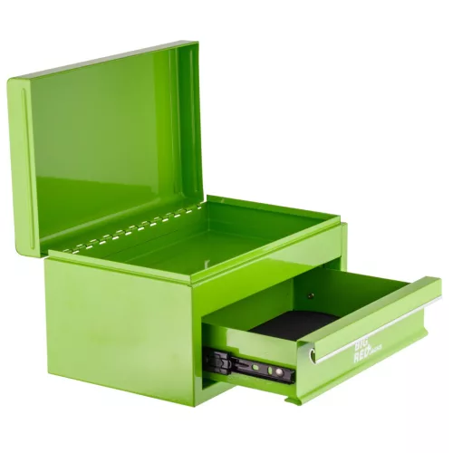 BIG RED Cutie Scule Metalică cu Sertar, 26x14x17 cm, Verde