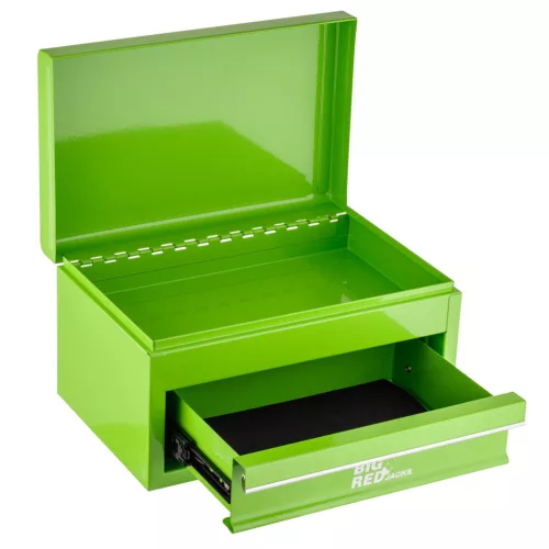 BIG RED Cutie Scule Metalică cu Sertar, 26x14x17 cm, Verde