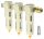 Set filtre aer pneumatic 3 piese, 1/4", 5 μm, cu separator de apă