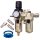 Set Pregătire Aer Comprimat 1/4" pentru Compresor, Filtru-Reductor-Ungător, 10 bar