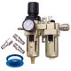 Set Pregătire Aer Comprimat 1/4" pentru Compresor, Filtru-Reductor-Ungător, 10 bar
