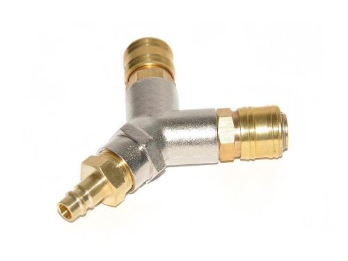 Set Distribuitor Pneumatic Y 1/2" Alamă cu 2 Cuple Rapide Automate