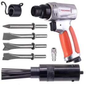 Set Ciocan Pneumatic cu Ace, 1 Cap, 4 Dălți