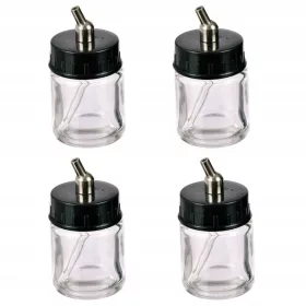 Set 4 Recipiente Sticlă BD-02, 22 ml pentru Aerograf