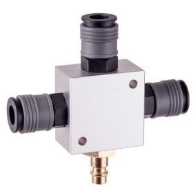   Set Distribuitor Aer Pneumatic 1/2" cu Bloc Aluminiu și Conectori TYP-26