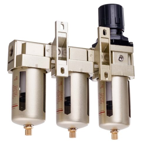 Stație profesională de preparare aer în 3 trepte, 1/2", cu drenaj automat