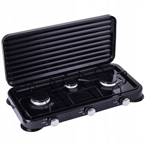 Plită Portabilă pe Gaz 3 Arzătoare 5.5 kW Completă