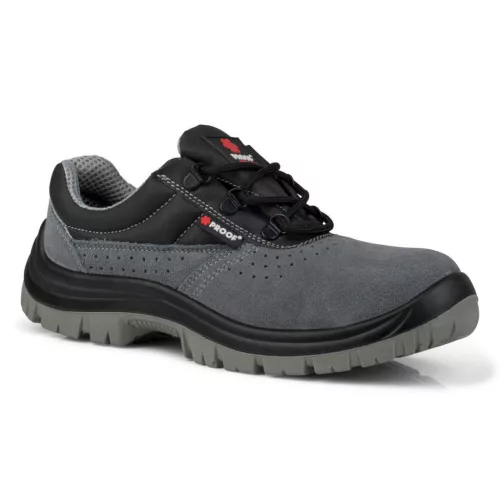 Pantofi de protecție KAPS3 Velur S1P, piele velur gri, talpă poliuretan, bombeu de oțel 200 J, 46