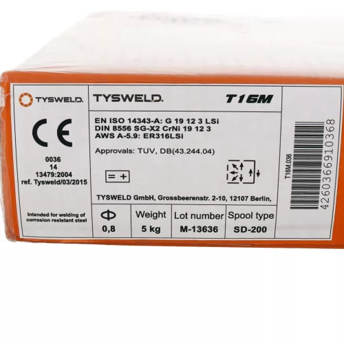 Sârmă sudură inox MIG/MAG 316LSi 0.8 mm 5 kg