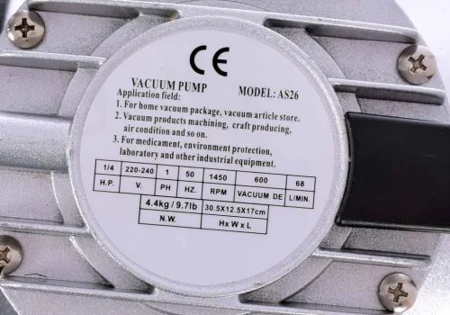 Pompă de Vid Membrană AS26, 125W, 600mmHg, Fără Ulei