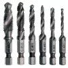 Set de Burghie Tăietoare HSS M3-M10, 6 Bucăți, cu Coadă Hexagonală de 1/4 Inch