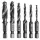 Set de Burghie Tăietoare HSS M3-M10, 6 Bucăți, cu Coadă Hexagonală de 1/4 Inch