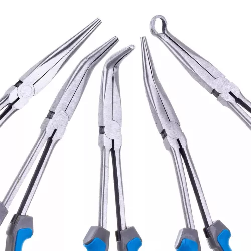 Set Clești Combinați Lungi 280 mm, 5 Buc., Oțel Crom-Vanadiu