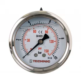   Manometru Glicerină TC Technic, 63mm, 10 Bari, 1/4" Spate