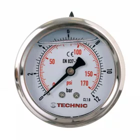   Manometru cu glicerină TC Technic, 63 mm, 0-12 Bar, 1/4"