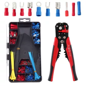   Set Clești Dezizolare și Sertizare TC Technic DN-F1339, 0.2-6mm, 10-22 AWG, cu 260 Accesorii