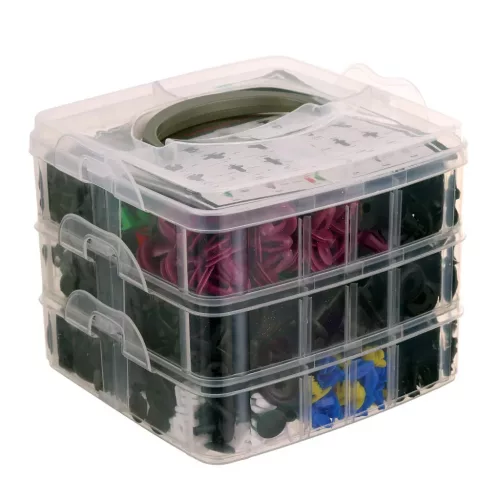Set universal de fixare auto, 680 piese și 5 unelte demontare