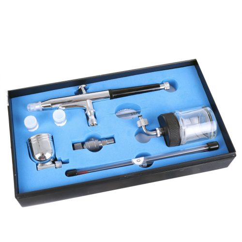 Aerograf Profesional HS-34KF, 3 Duze (0.2-0.5mm), 2 Rezervoare Lateral