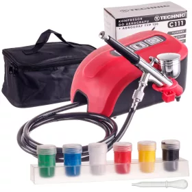 Compresor Aerograf Mini Profesional, Duză 0.3mm, 0-2 Bar