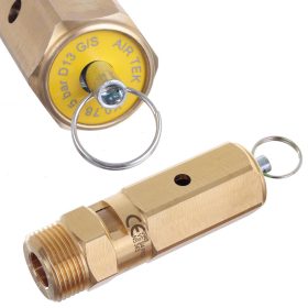   Supapă de Siguranță Compresor 3/4", 15 bar, Alamă CE PED
