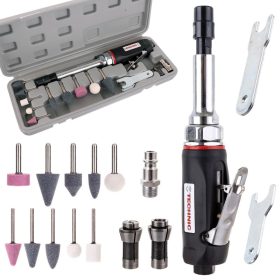 Polizor Pneumatic Drept 125mm cu Bucșe 3/6mm și Accesorii