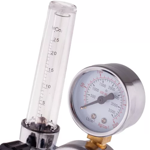 Reductor gaz cu indicator debit și manometru, Argon/CO2, 25 l/min