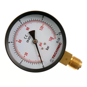   Manometru TC Technic 100 mm, 0-10 bar, montare inferioară, 1/2 inch