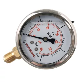 Manometru Glicerină TC Technic 63mm, 0-4 Bar