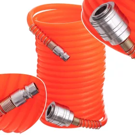   Furtun Pneumatic Spiral 10m, 5x8mm, cu Conectori Rapizi, 8 bar